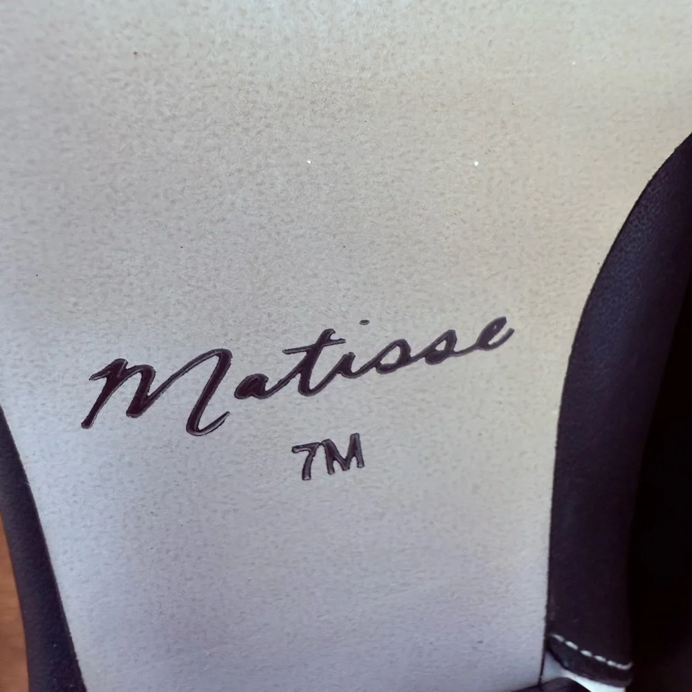 MATISSE Carson Leather Boots Western Pointed Toe Colorblock Block Heel‎ Soft 7 - Picture 10 of 13